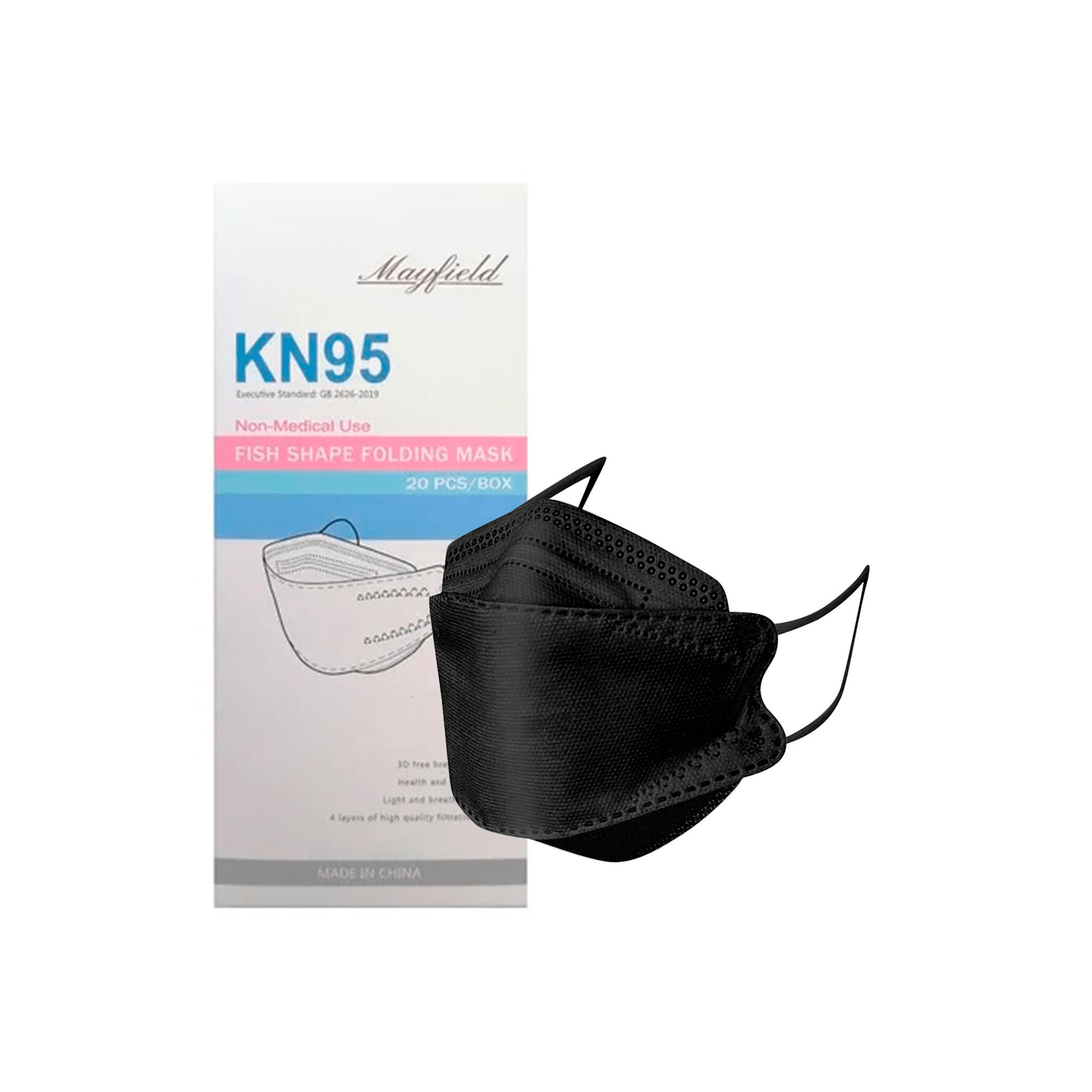 Mascarilla KN95 Negras – MaozCare