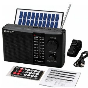 Radio Portátil Bossney Bs-r8009bas Solar Bluetooth Am/fm/sw1